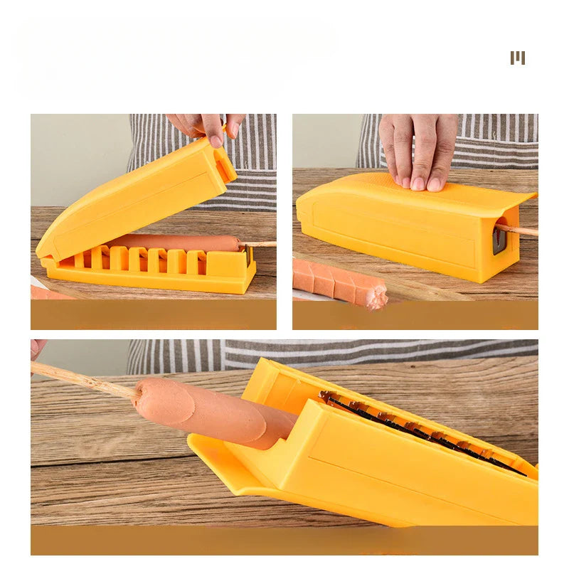 Starchy Ham Sausage Cutting Flower Skewer Hot Dog Knife Household Kitchen Gadgets Sausage Flower Cutter Roast Sausage Stall Tool