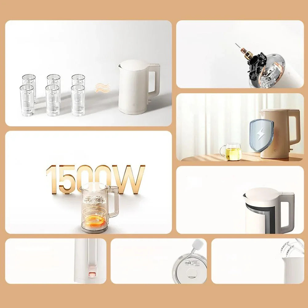 XIAOMI MIJIA Electric Kettle C1 Fast Hot boiling Stainless 1500W Water Kettle Teapot 1.5L Smart Electric Kettles For Home 220V