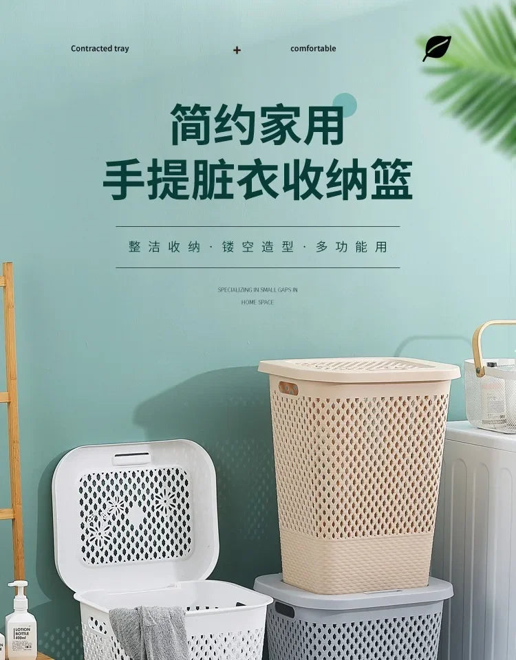Multi-functional Plastic Household Dirty Laundry Baskets Bathroom Clothes Storage Bucket Living Room Children Toy Basket