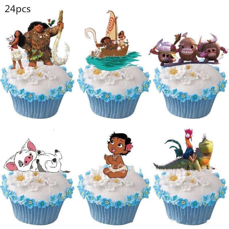Disney Moana Birthday Party Decorations Supplie Moana Celebration Party Balloons Disposable Tableware Cup Plate Baby Shower Toys
