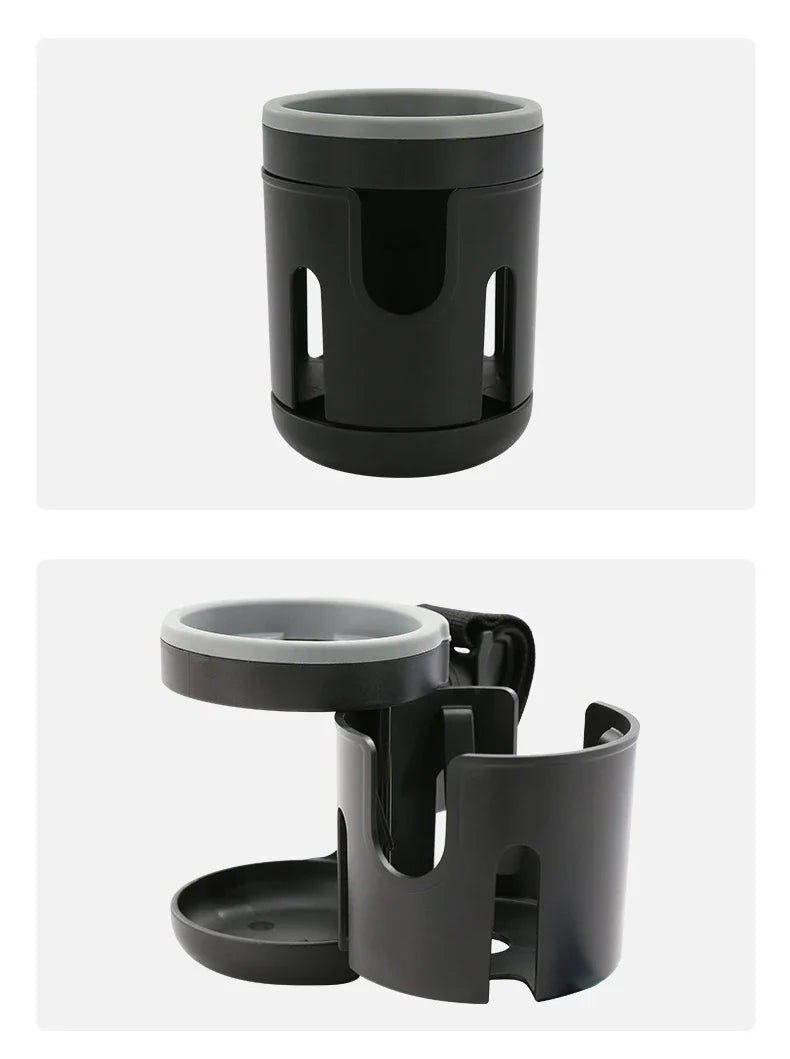 Stroller Cup Holder Phone Support Milk Bottle Drink Cup Holder Conversion 2 Cups for Universal Pram Baby Stroller Accessories