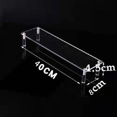 Acrylic Riser Display Stand Perfume Organizer Shelves for Amiibo Funko Figures Toys Cupcake Desserts Collection Cosmetic Jewelry