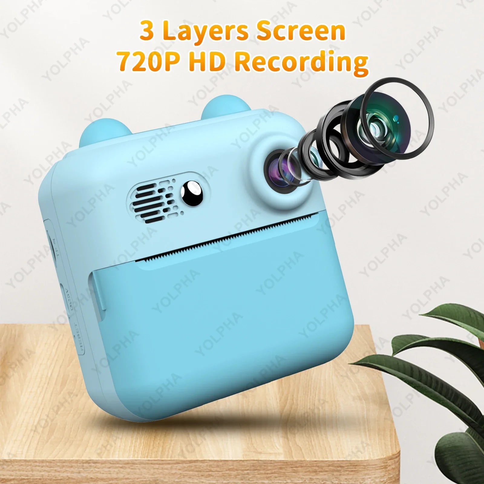 Kids Camera Instant Print, HD Instant Print Camera for Kids, Selfie Digital Camera for Kids Boys& Girls Ideal Kids Toys Gifts