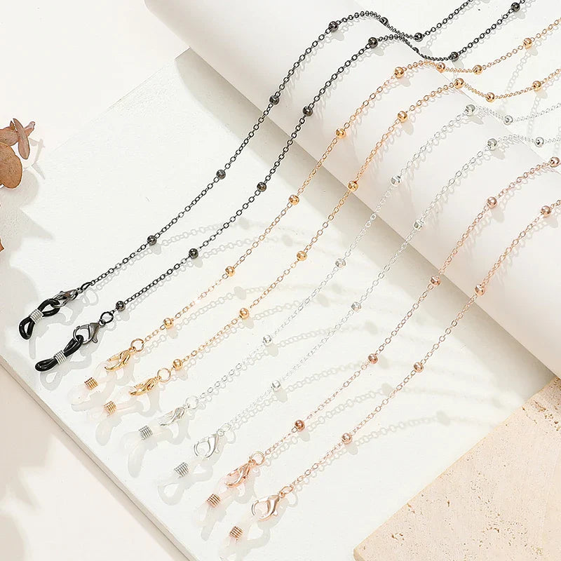 Sunglasses Masking Chains For Women Acrylic Pearl Crystal Eyeglasses Chains Lanyard Glass New Fashion Jewelry Wholesale