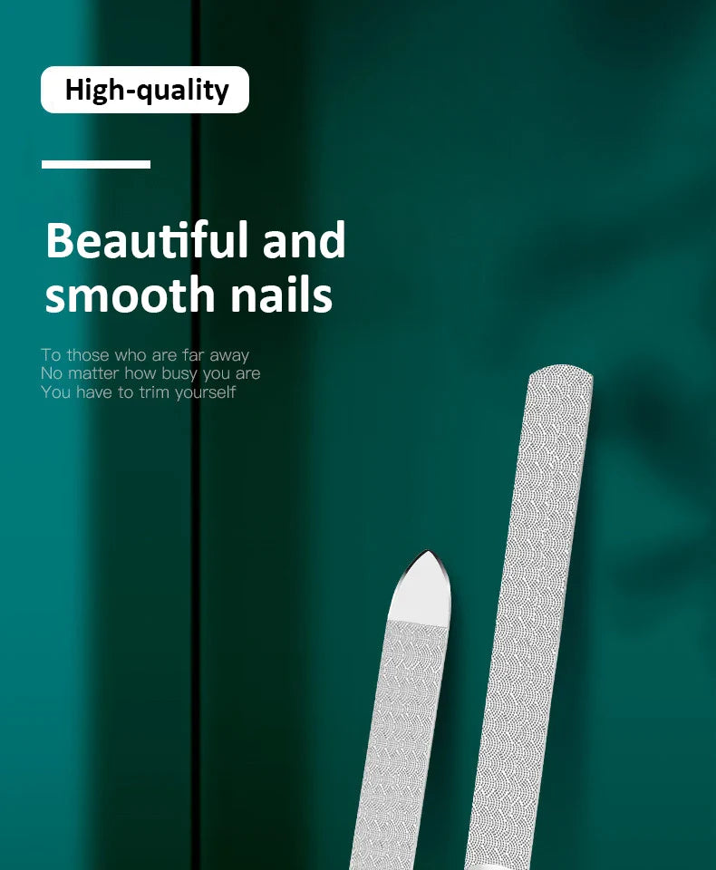 1Pcs Stainless Steel Nail Files High-Quality Double SidedManicure Pedicure Grooming For Professional Finger Toe Nail Care Tools