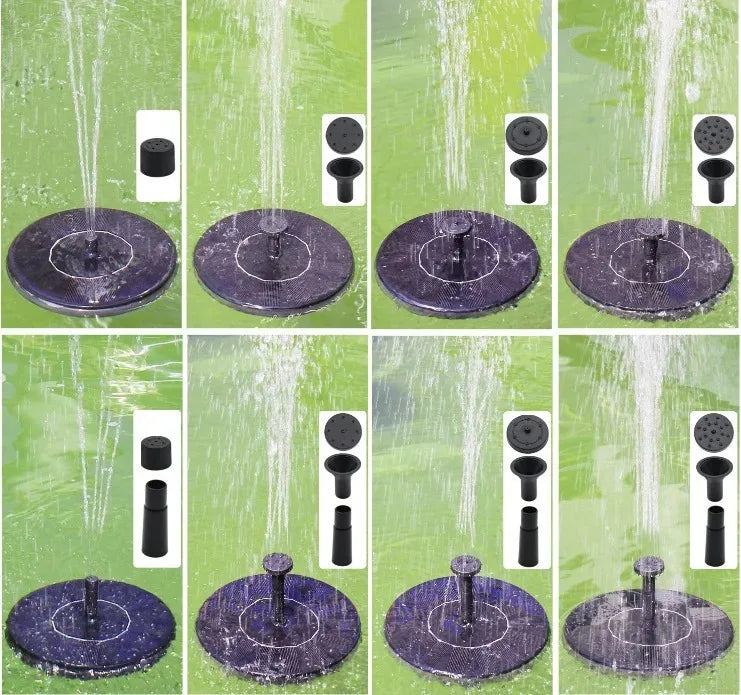 New Mini Solar Water Fountain Pool Pond Waterfall Fountain Garden Supplies Decoration Outdoor Solar Powered Fountain Bird Baths