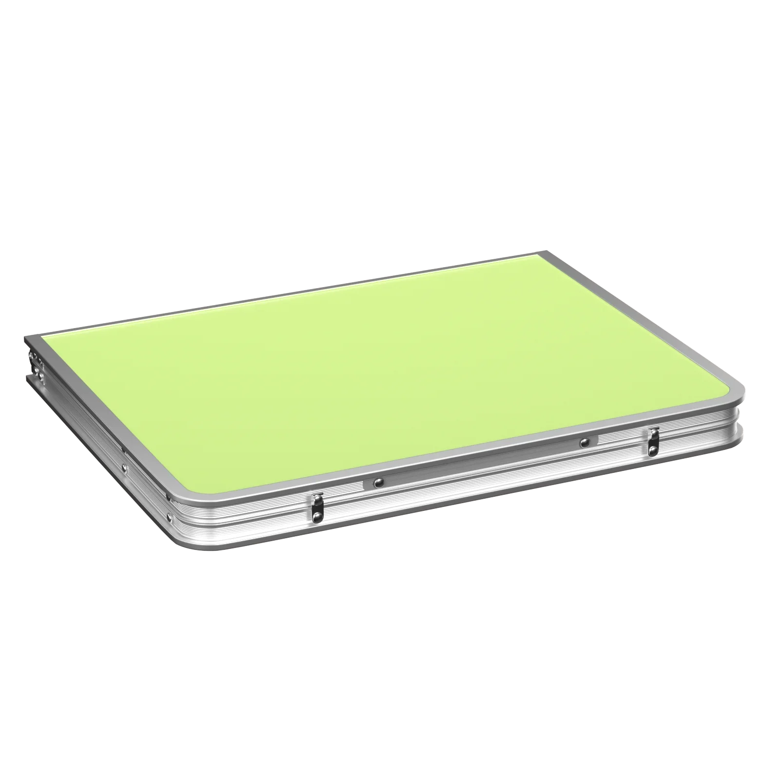 Mini Folding Picnic Table with Carry Handle, Aluminum Frame, Laptop Table for Sofa Bed Couch Floor, 60x40x24cm, Green/White