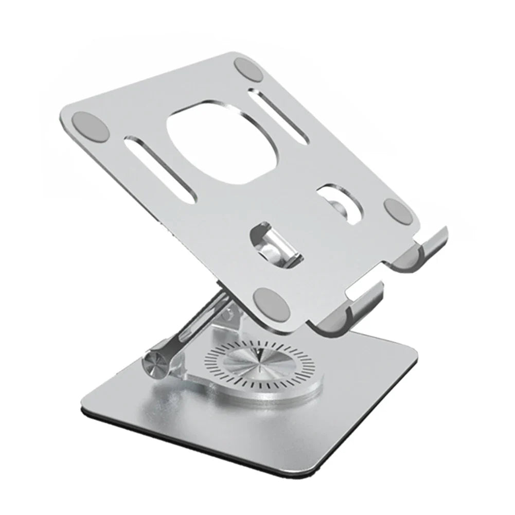 Foldable Bracket Stand 360 Degree Rotating Hollowed Tablet Holder Anti Slip Tablet Holder Desk Height Adjustable for 4.7-12 Inch