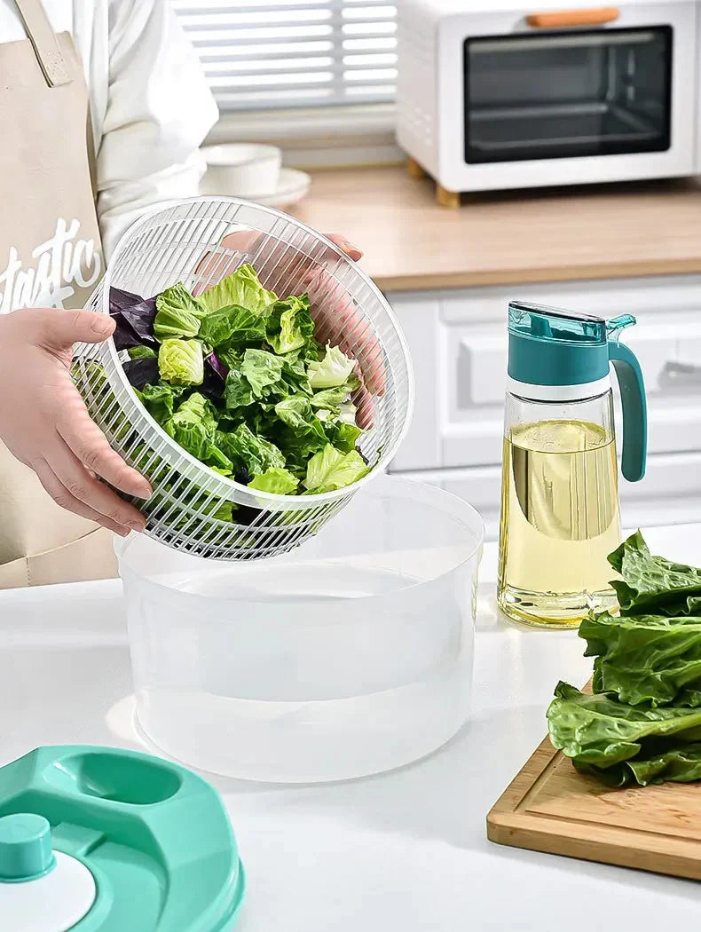 Vegetables Salad Spinner Lettuce Leaf Vegetable Dehydrator Greens Washer Dryer Drainer Crisper Strainer For Washing Drying Leafy