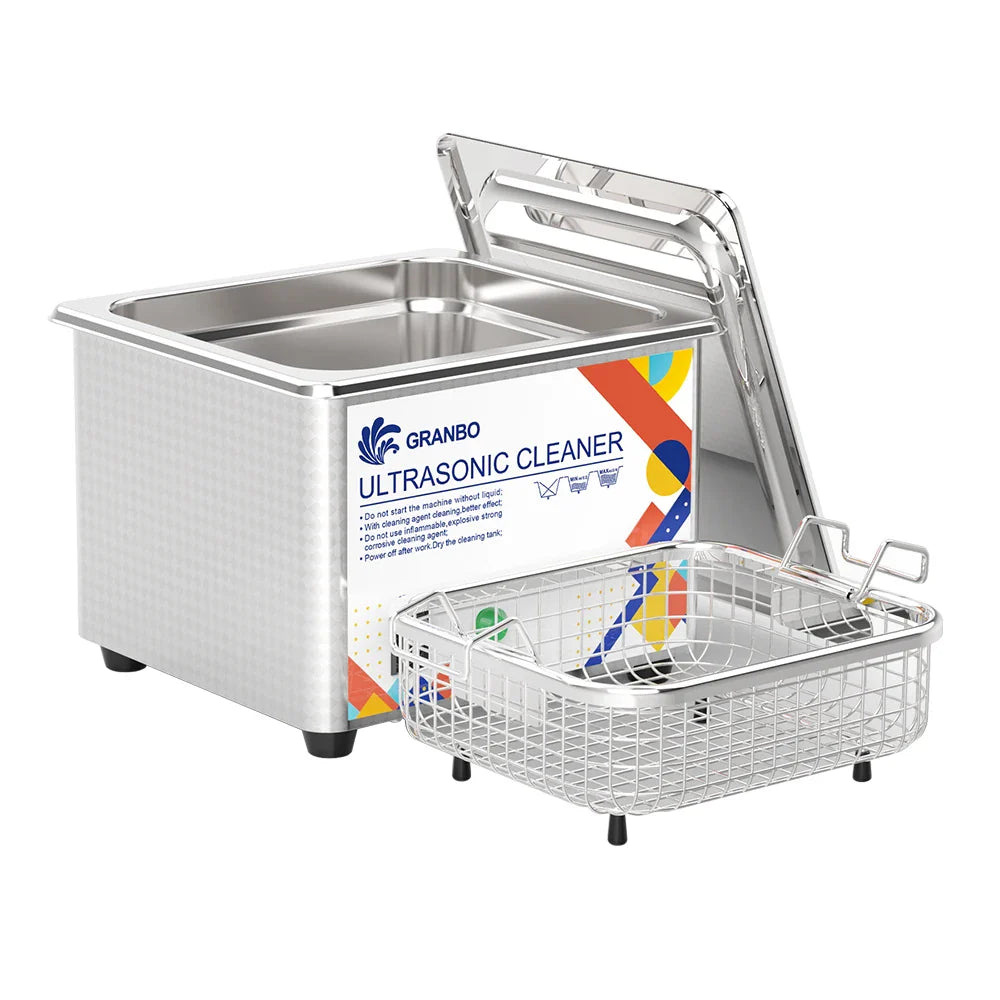 Granbosonic Ultrasonic Cleaner 800ML 1L 40KHz 35W 60W Easy Operation Jewelry Glasses Makeup Washer Bath New Design
