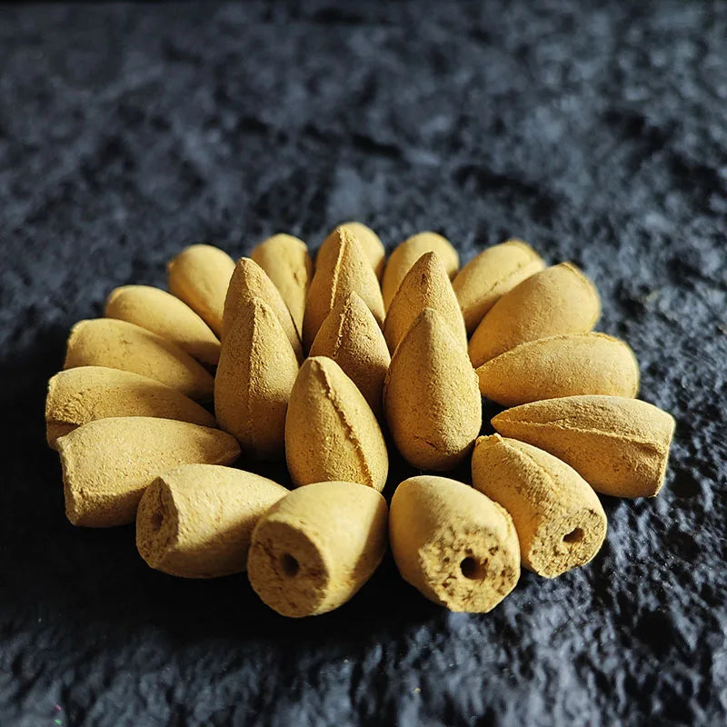 20 pcs Natural Indian Cone Insence Lavender Waterfall Reflux Tower Incense for Backflow Burner Home Tea Room Hotel Fragrance