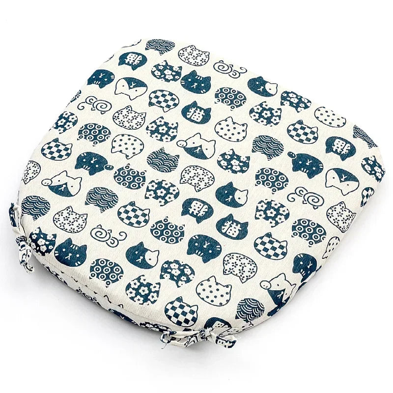 Summer Breathable Cushion Four-Nail Anti-Slip Chair Cushion Classroom Living Room Chair Season Nordic Solid Color Cushion