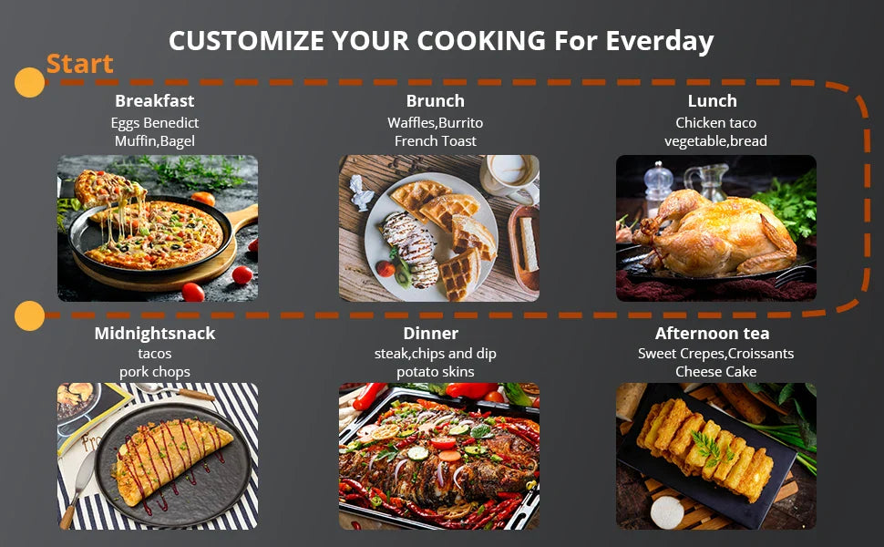 Air Fryer Oven Digital Large 7.7L Rapid Air Circulation,Air Fryers With Touch Screen Viewable Window Dishwasher Safe Accessories