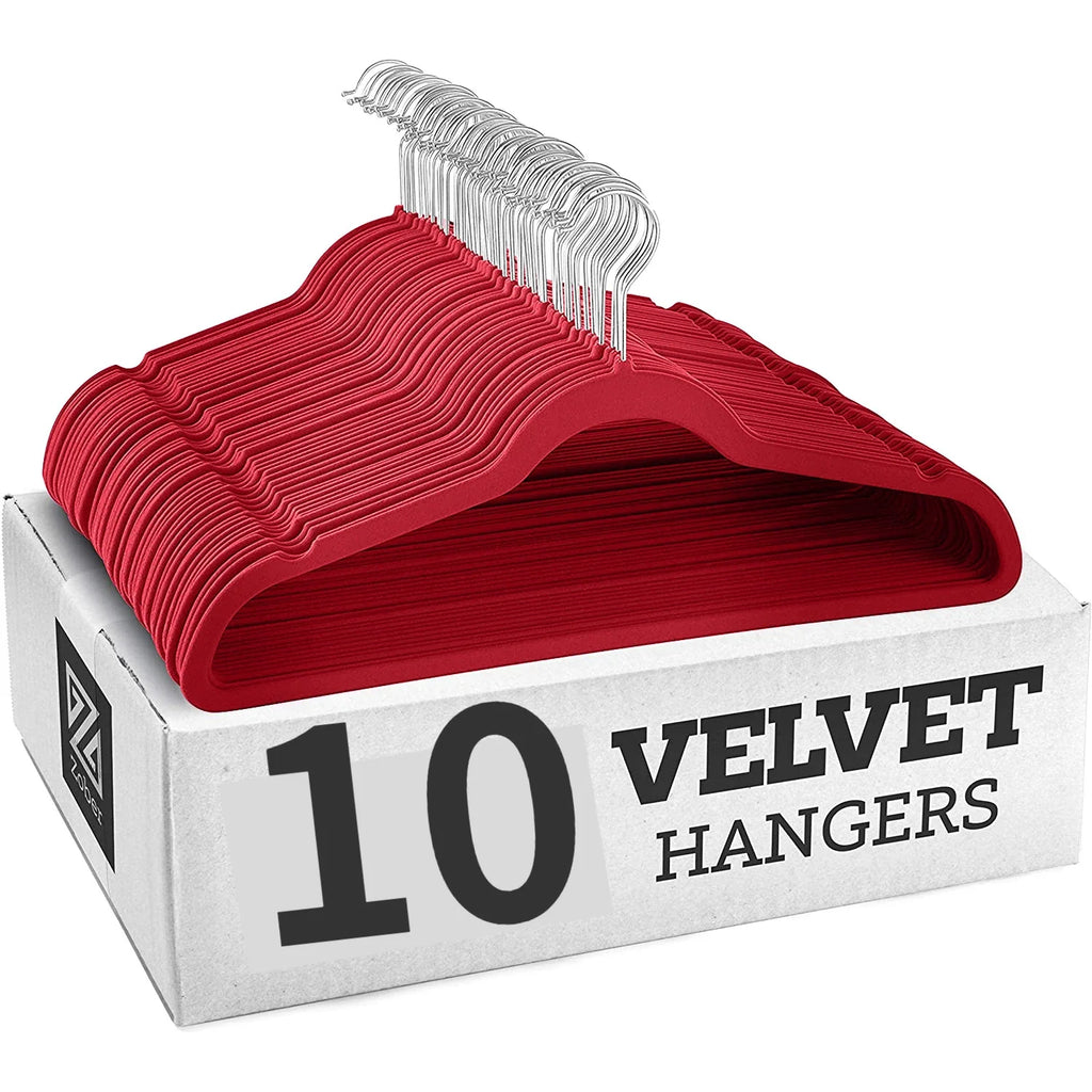 10pcs Flocking Clothes HangersThin High Quality Suits for Clothes Jackets Shirts Pants Coats Home Organizer organizador de ropa