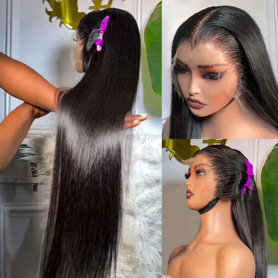 Straight 13x4 Lace Front Wigs Human Hair 13x6 Transparent Lace Frontal Wigs Human Hair PrePlucked 360Lace Wigs For Women Bling