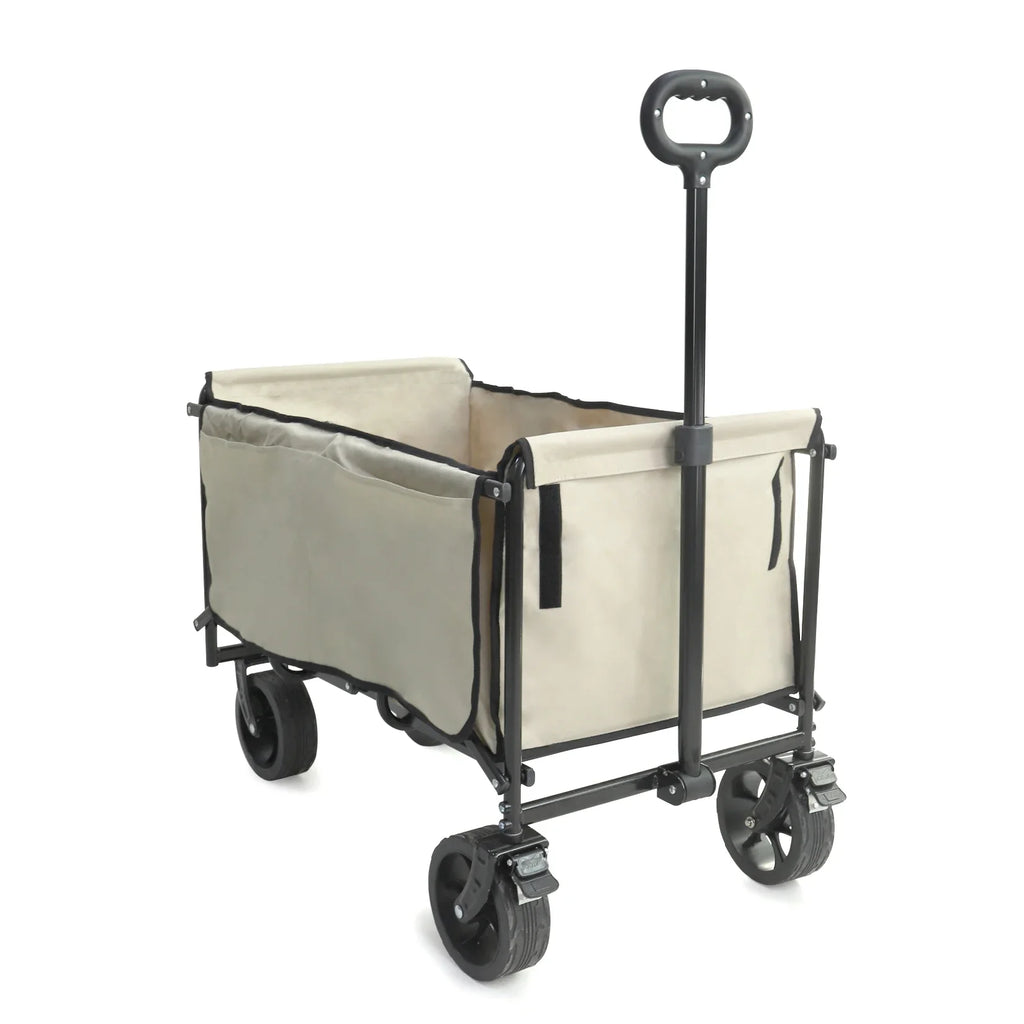 Camping Trolly Cart on Wheels 122L Folding Wagon Portable Beach Cart Collapsible for Outdoor Garden Picnic Shopping Fishing