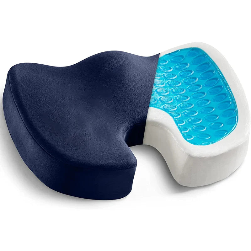 Gel Cushion Non-slip Gel and Memory Foam Coccyx Cushion Office Chair Cushion Car Cushion Sedentary Artifact