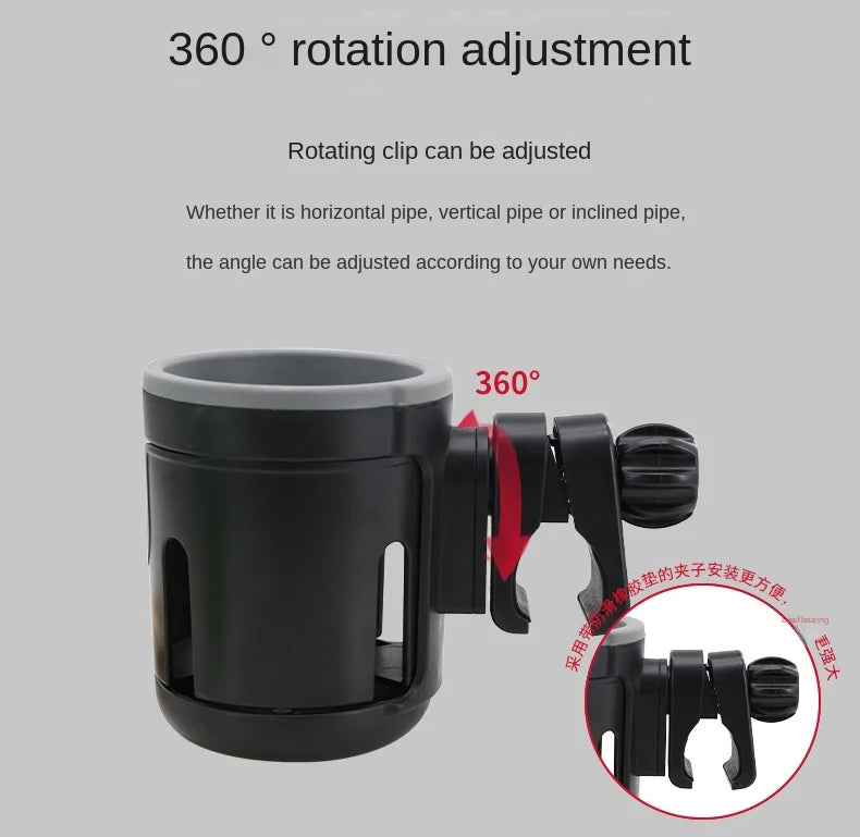 Stroller Cup Holder Phone Support Milk Bottle Drink Cup Holder Conversion 2 Cups for Universal Pram Baby Stroller Accessories