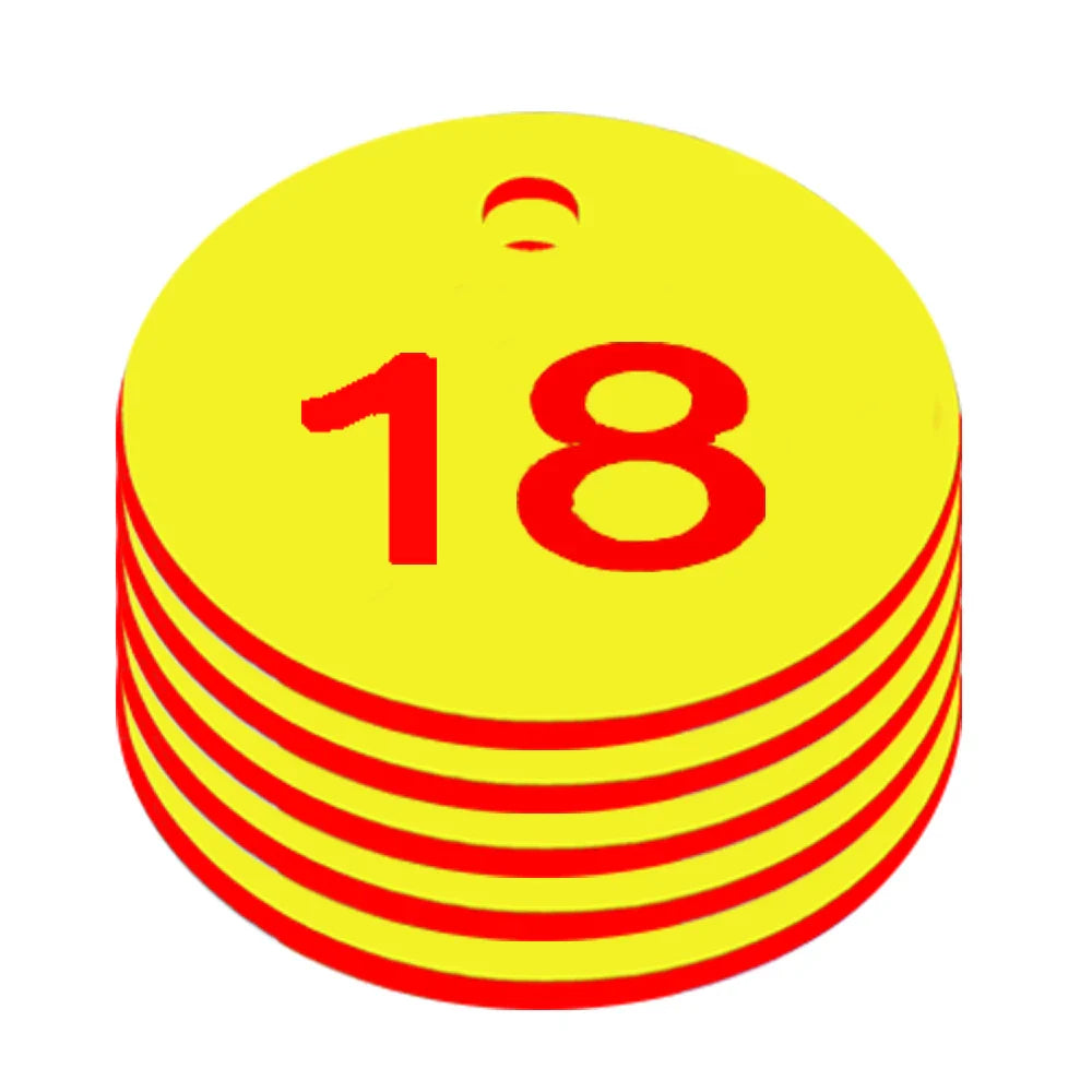 Dia 3.5CM Colorful Plastic Round Numbered Label for Husbandry Farm Beehive Box Sequential Numbers Tags Garden Animal Markers