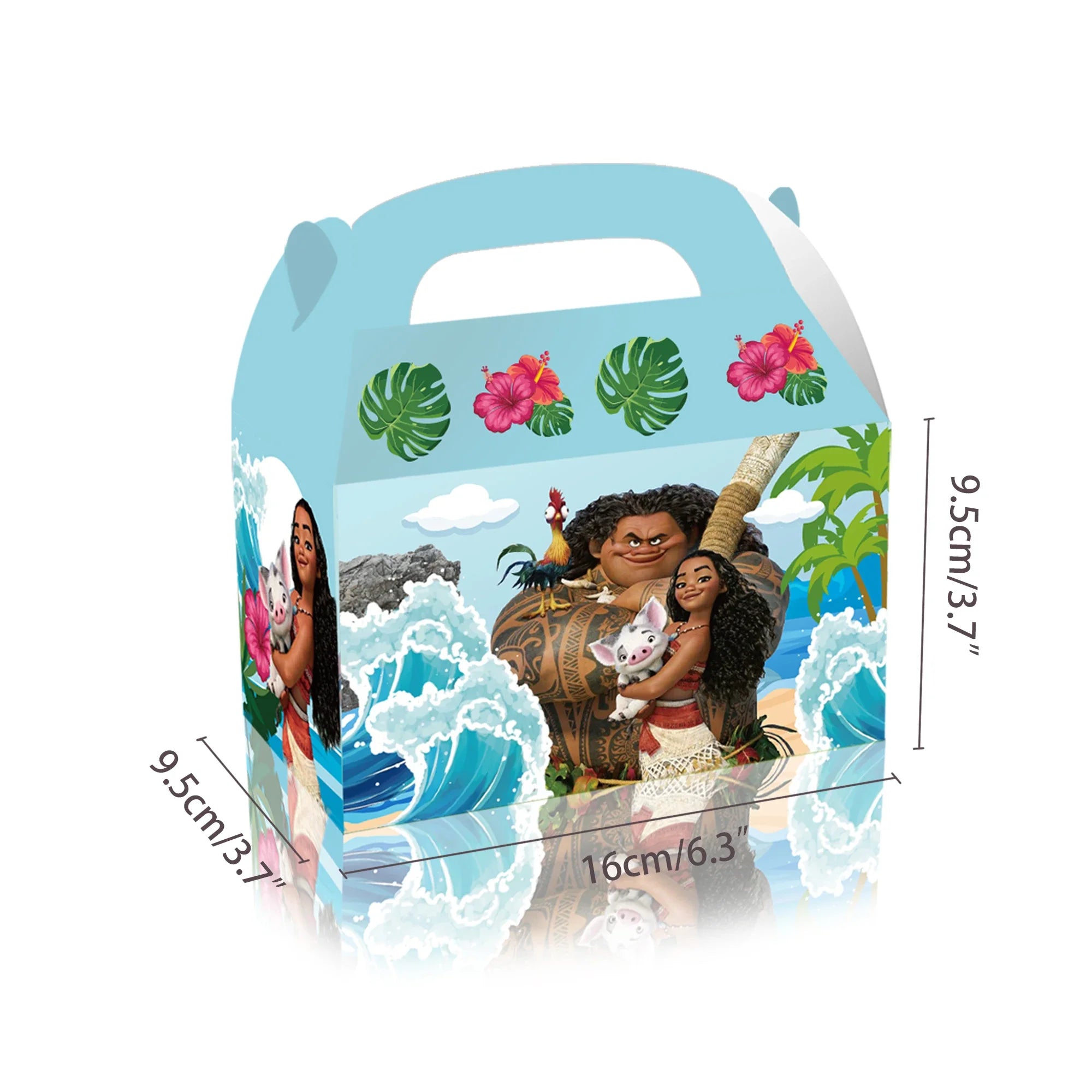 Oceania Vaiana Moana Gift Bags Goodie Bags Candy Sweet Loot Bag Moana Maui Birthday Party Favors Paper Bag Baby Shower