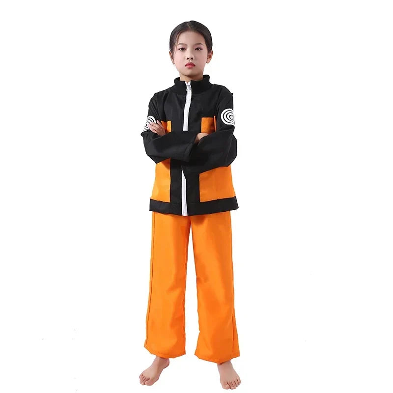 Deluxe Boys Anime Ninja Cosplay Costume Kids Fancy-dress Halloween Carnvial Dress-up Party Outfit