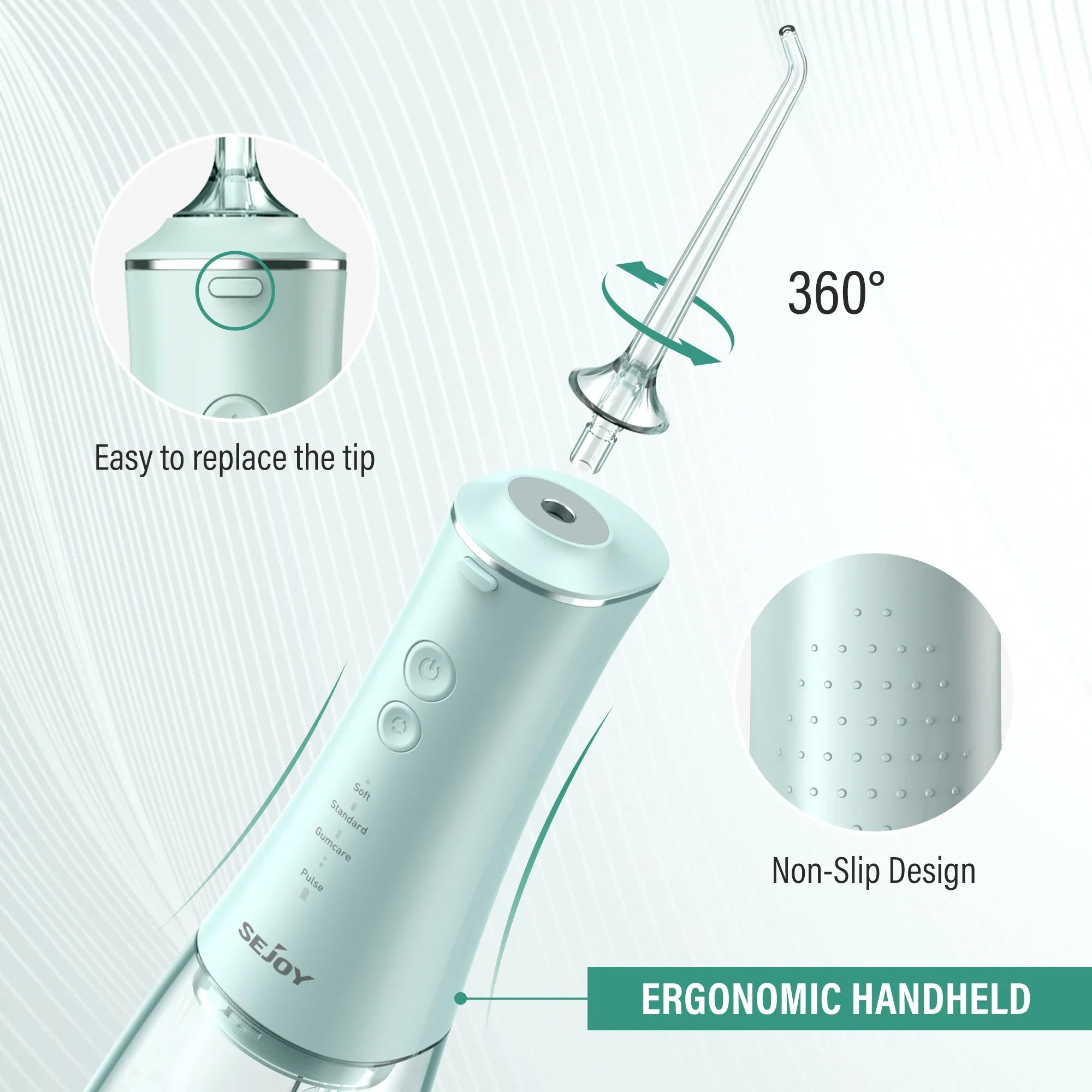 Oral Irrigator Portable Dental Water Flosser Thread Teeth Pick Mouth Washing Machine Rechargeable IPX7 Waterproof Teeth Cleaner