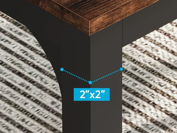 Tribesigns 63"x31.5" Dining Table, Industrial Kitchen Table for 6-8 Person, Rectangular Dinner Table for Dining Room Kitchen