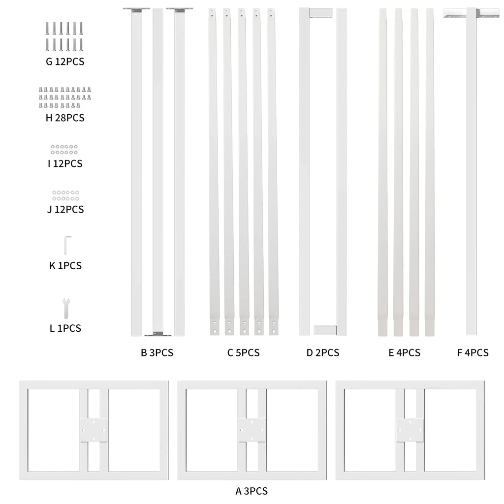 Heavy-Duty Adjustable Backdrop Stand Kit, Drape Pipe Support Frame, Wedding Backdrop, 6m x 3m