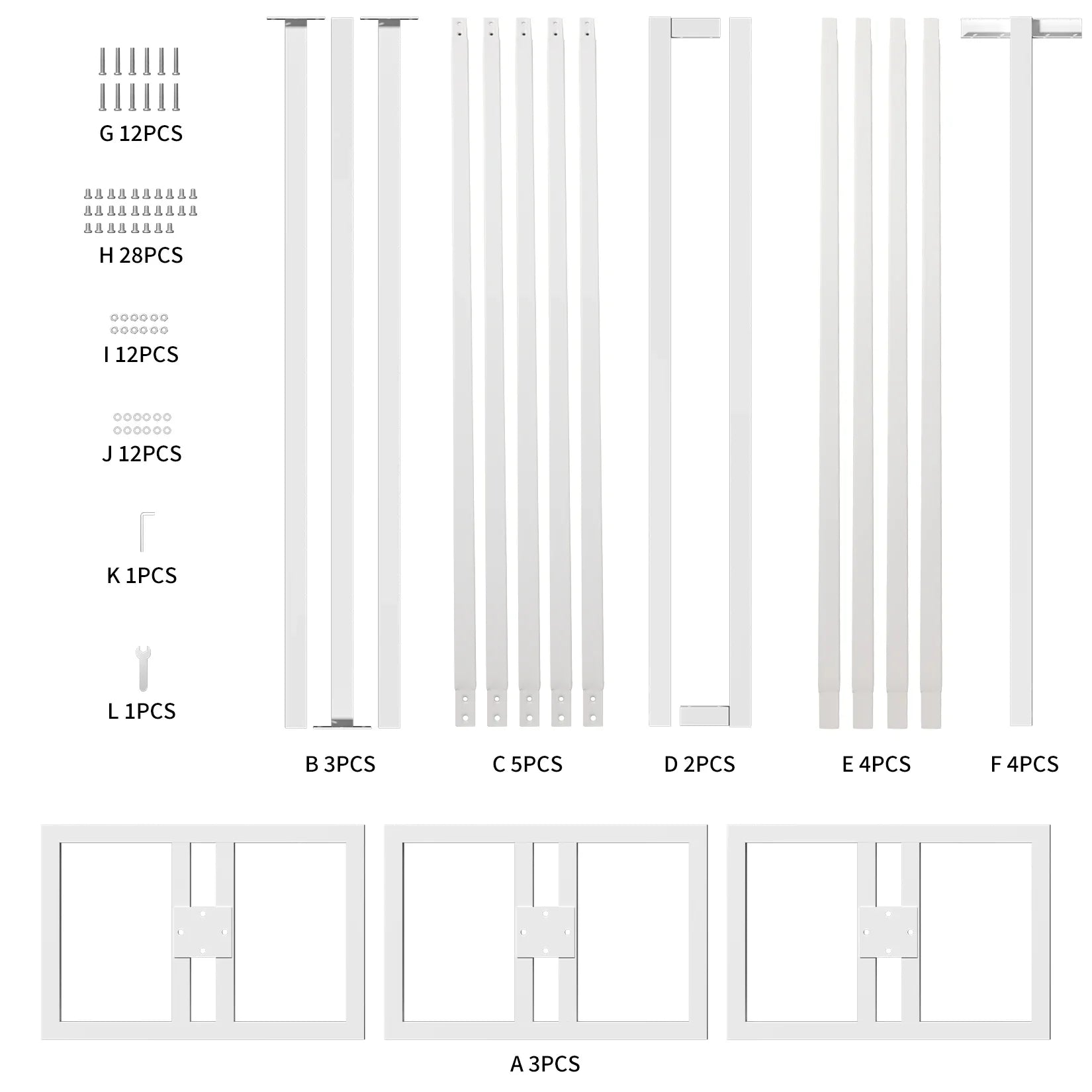 Heavy-Duty Adjustable Backdrop Stand Kit, Drape Pipe Support Frame, Wedding Backdrop, 6m x 3m
