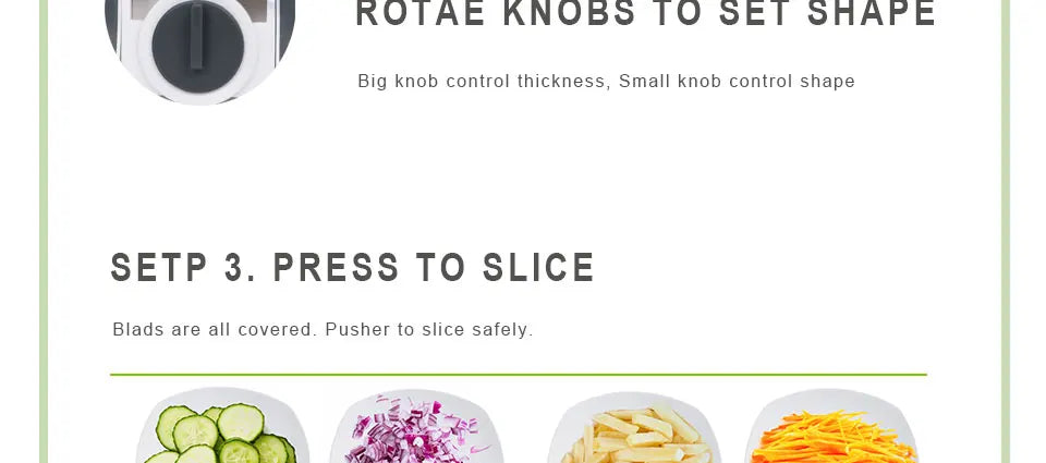 Mandoline Slicer for Kitchen, Kitchen Accessories, One for All Vegetable Slice, Food Chopper, Cutter, Dicer Fruit, French Fry, J