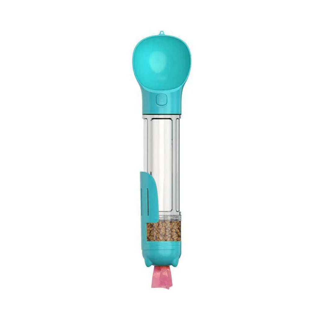 300/500ml Pet Water Food Dispenser 3 in 1 Leak Proof Pet Dog Water Bottle with Trash Bag Box and Shovel Dog Food Feeder Puppy