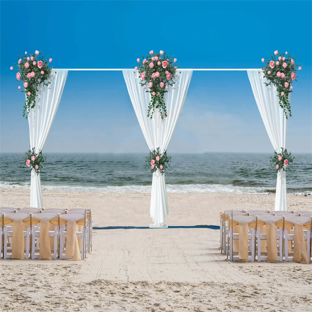 Heavy-Duty Adjustable Backdrop Stand Kit, Drape Pipe Support Frame, Wedding Backdrop, 6m x 3m