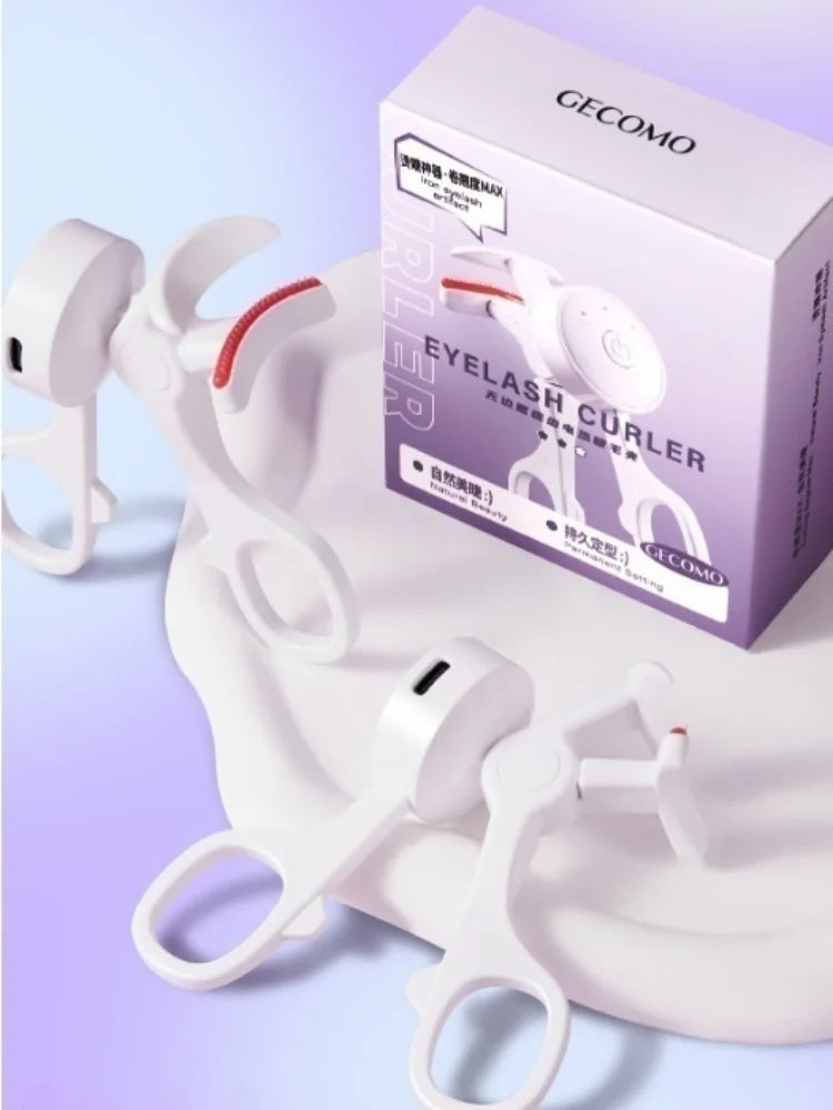 GECOMO Frameless Heated Eyelash Curler Intelligent Temperature Control Rechargeable Eyelash Long-lasting Curling Device