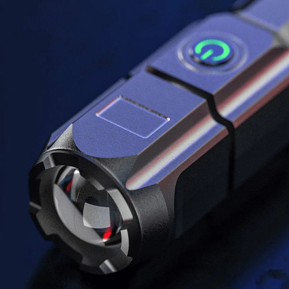 395nm Blacklight Flashlight USB Rechargeable Ultraviolet Blacklight Portable Torch Light for Pet Urine Detection Resin Curing