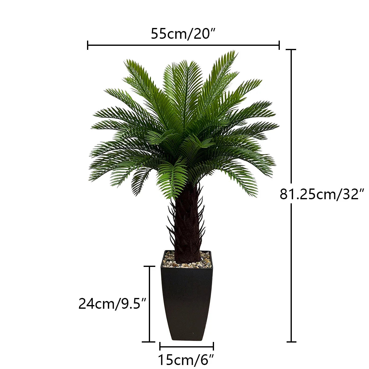 HXGYZP Artificial Coconut Tree Plant Potted Tropical Palm Tree With Plastic Pot Decoration Large Plants With Home Indoor Outdoor