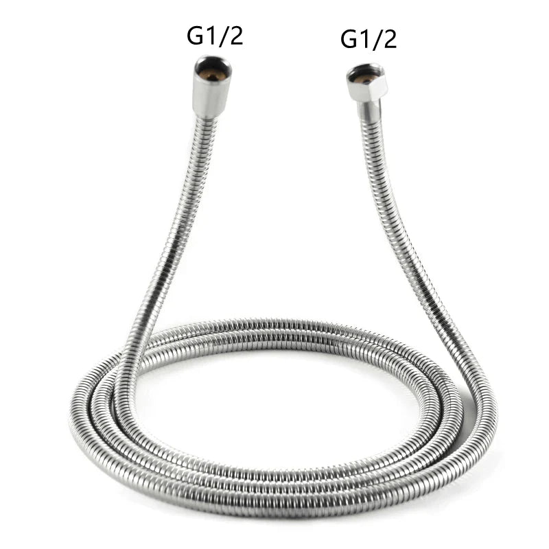 2m/2.5m/3m Black Silver 304 Stainless Steel Shower Hose High Quality Encryption Hose G1/2 Shower Tube Bathroom Accessories