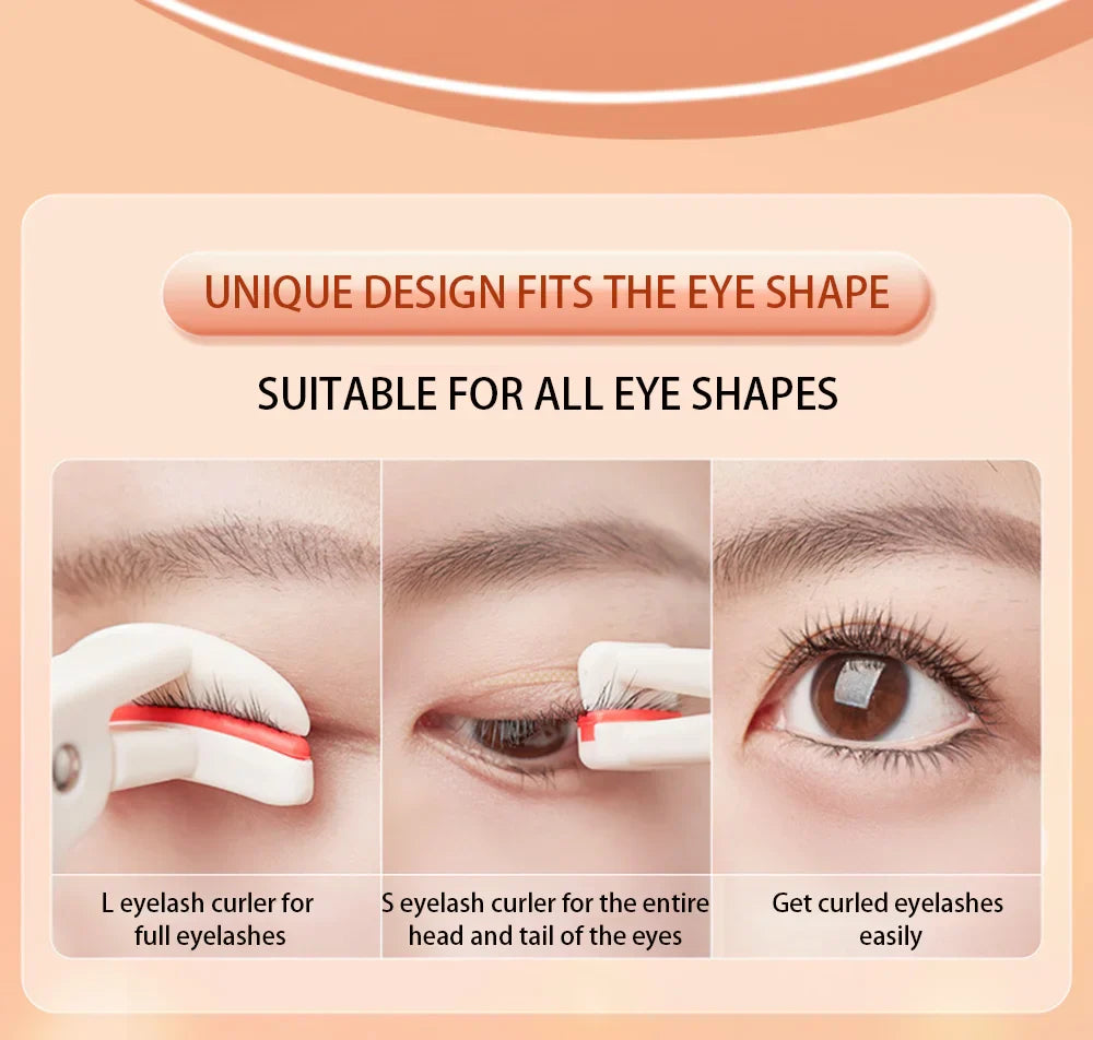 CALIYI Large Small Eyelash Curlers with Silicone Strips To Extend Curling Eyelashes and Make-up Tools For Big Eyes For Makeup