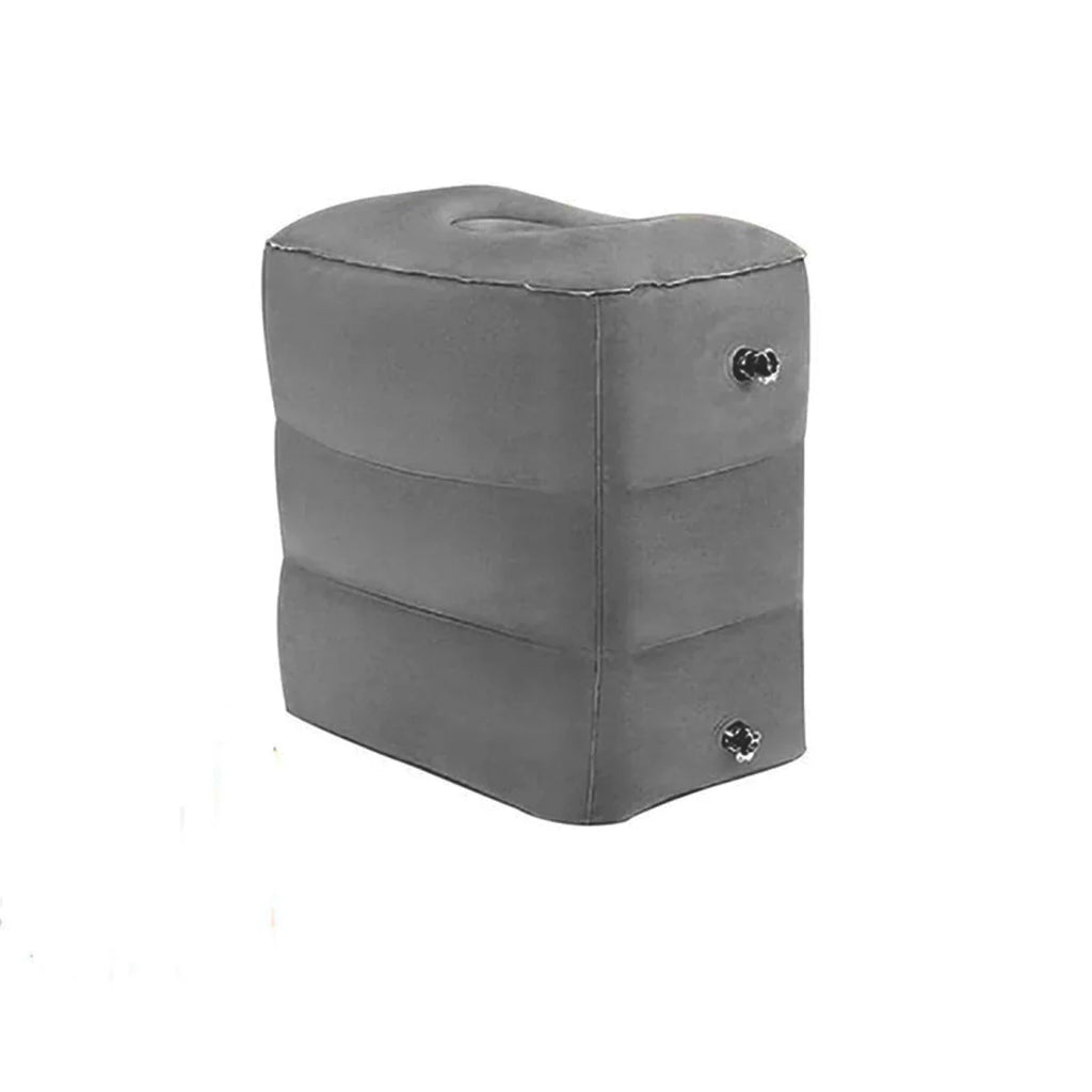 Airplane Foot Rest Travel Foot Rest Pillow Inflatable Travel Foot Rest for Airplanes Adjustable Height 3-Layer Ergonomic Folding