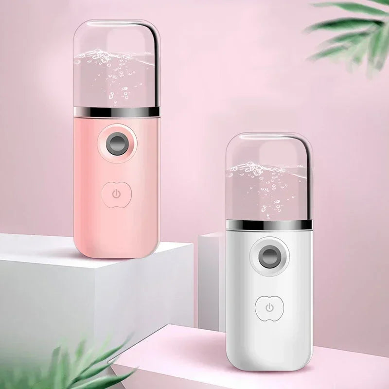 Mini Portable Humidifier Nano Mister Facial Steamer Device Beauty Spray Hydrating Apparatus Cold Spray Apparatus Rechargeable
