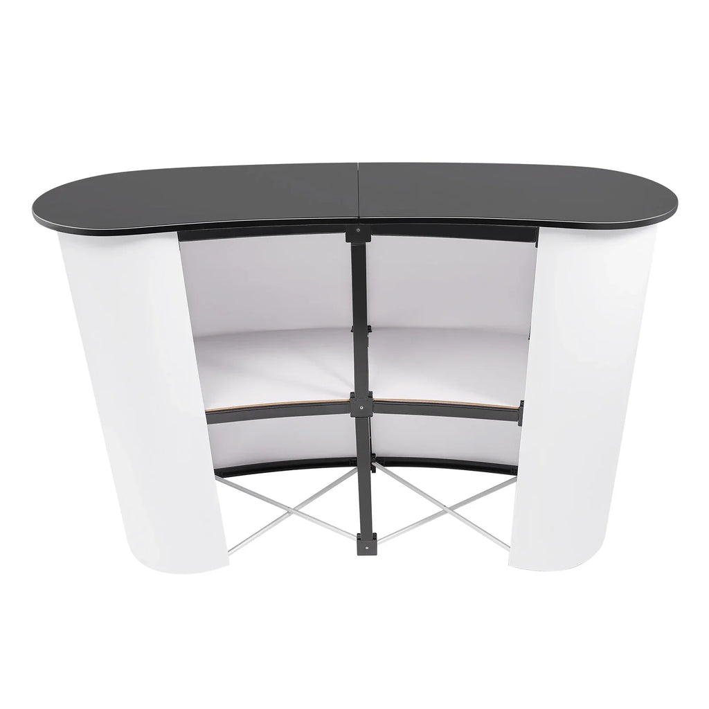 Foldable Tradeshow Table Exhibition Countertop Podium Promotion Table Office Reception Desk School Lecture Table