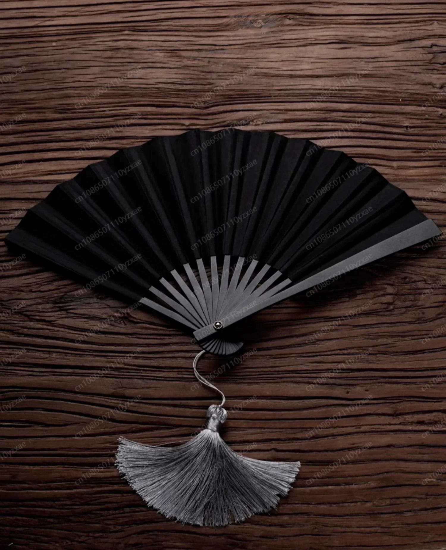 Nine-Inch Daya Titanium Alloy Folding Fan Crafts Antique Portable Xuan Paper Self-Defense Custom Steel Rib Fan Flesh Eater