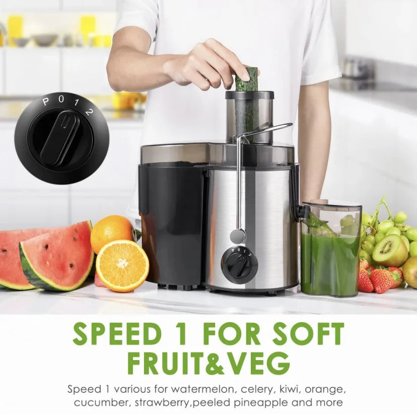 Juicer centrifugal Household large caliber electric juice machine residue separation vegetable Juicer EU UK