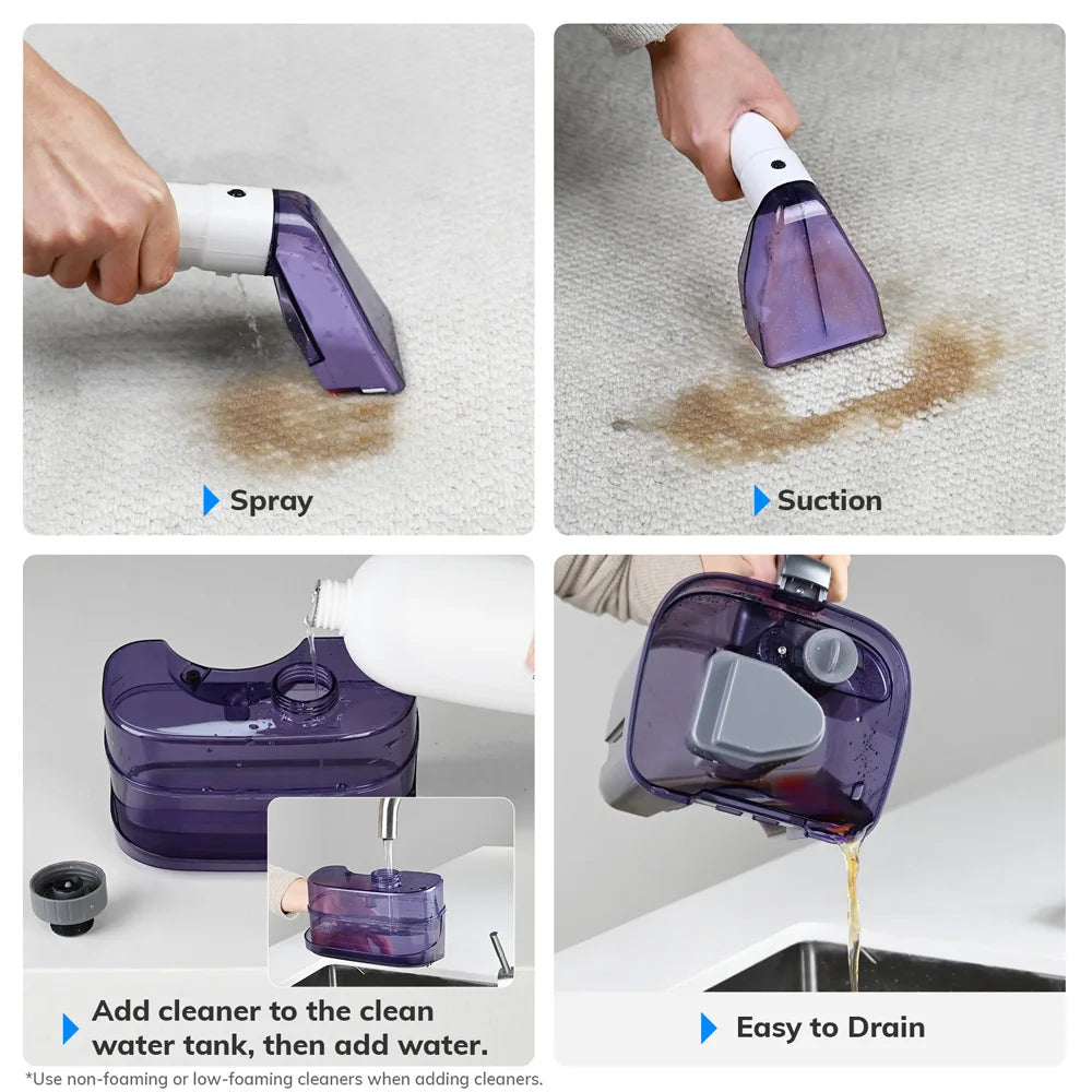 MIUI Multi-Purpose Portable Carpet Cleaner Upholstery Cleaner Machine Deep-Cleaning Shampooer for Home Use