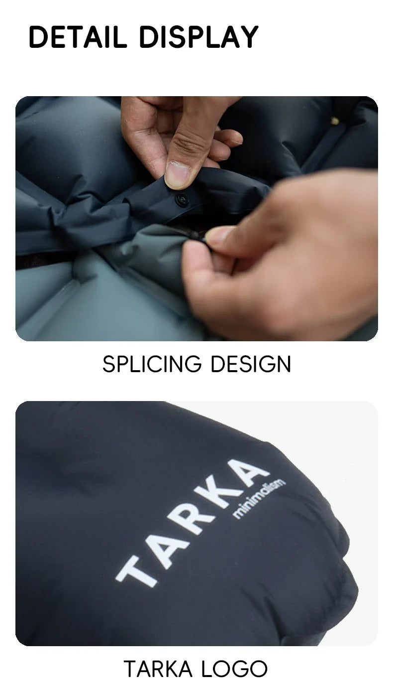 TARKA Inflatable Camping Mats Air Cushion With Pillow Outdoor Tourist Sleeping Pad Self-Inflating   Mattress For Hiking Climbing