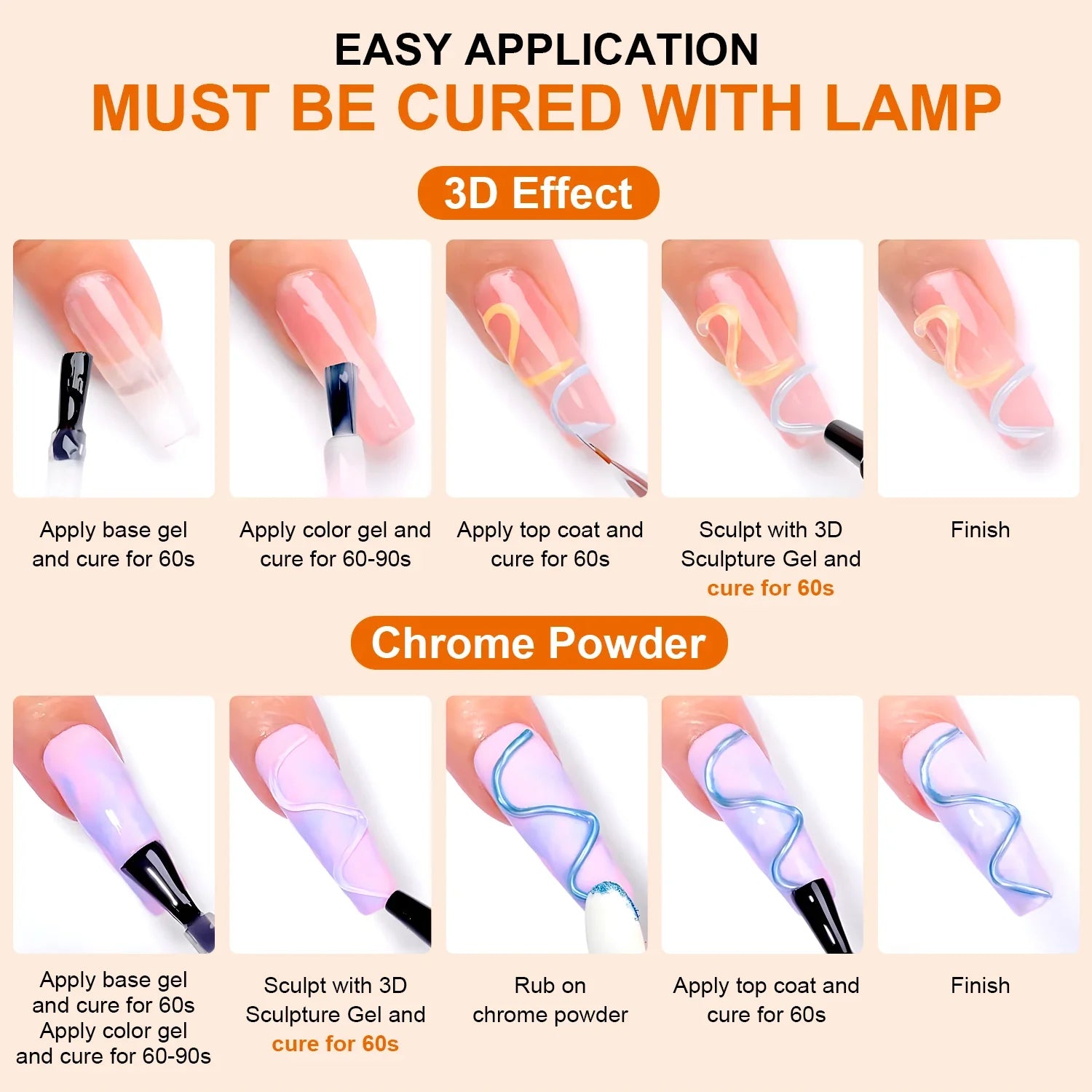 3pcs 3D Nail Art Gel - DIY Designs,Waterproof Sculpting gel，Waterproof Nail Art Design Gel for Intricate Carvings & Shapes 10ml