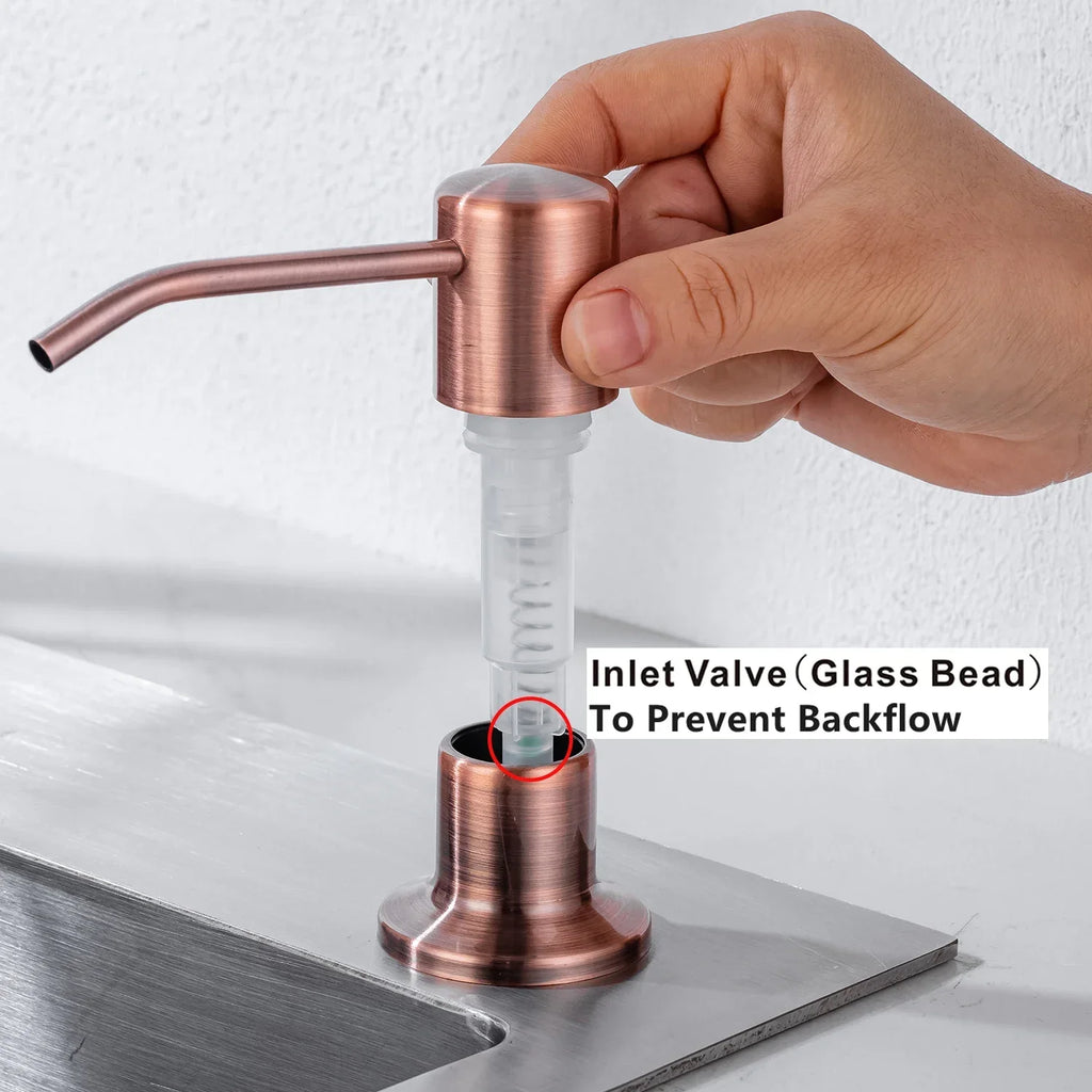 Kitchen Soap Dispensers 500ml Build in Dispenser Soap For Kitchen Bathroom Accessories Stainless Steel Pump Liquid PE Bottle