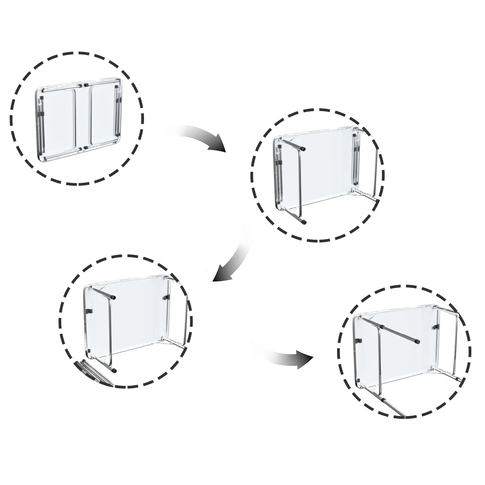 Folding Table Heavy Duty Table Camping Party Picnic Dining Garden,Portable Folding Camping Table, 2.5ft Adjustable Height Table