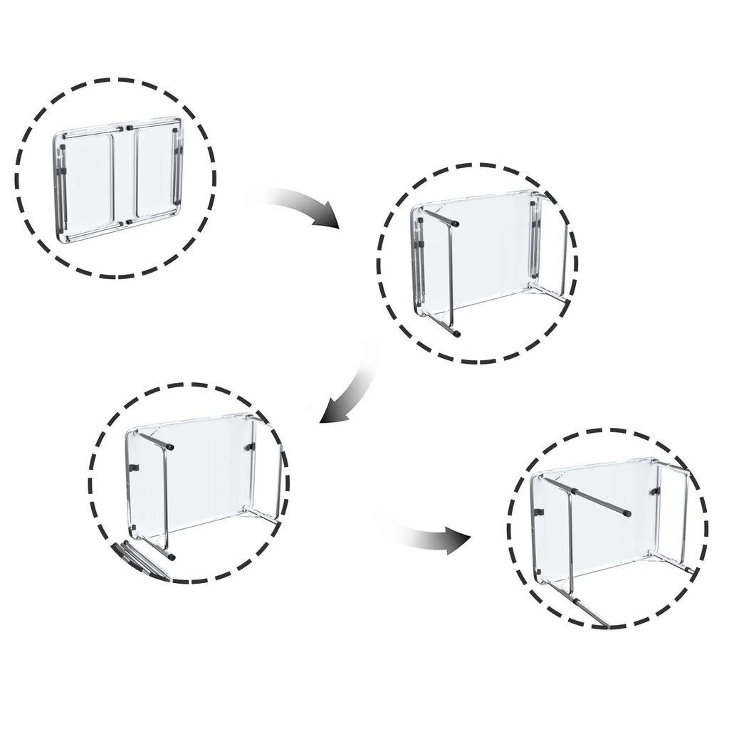 Folding Table Heavy Duty Table Camping Party Picnic Dining Garden,Portable Folding Camping Table, 2.5ft Adjustable Height Table