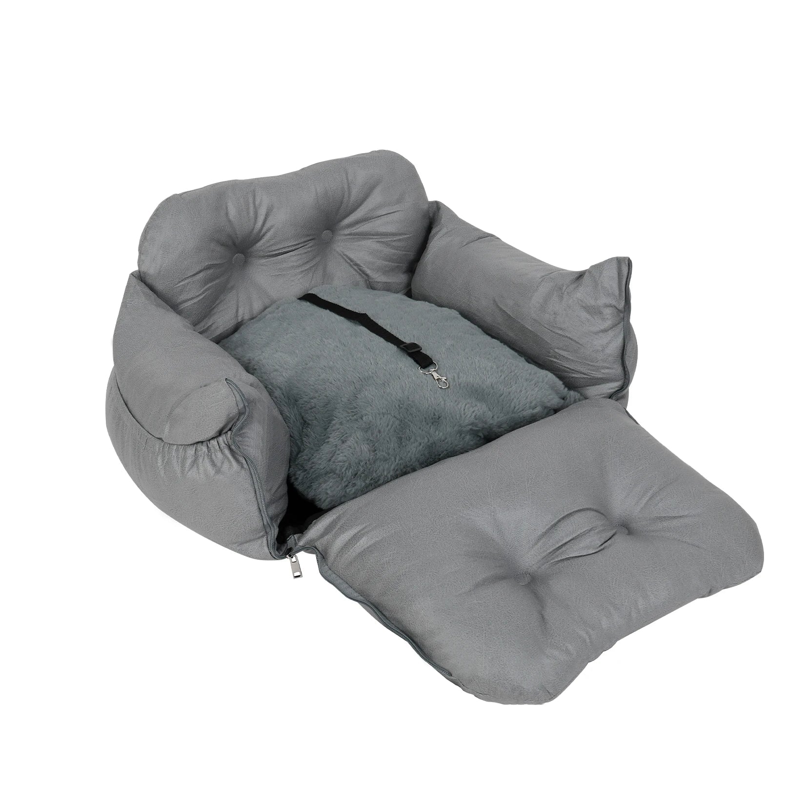 Dog Car Seat with Safety Belt Pet Animal Booster Nest Cushion Washable Dogs Cats Sofa Bedding Travel Mattress