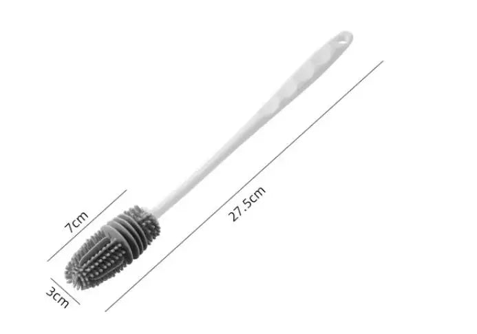Hot Silicone Cup Brush Long Handle Milk Bottle Cleaning Brush  Water Bottles Glass Cup Cleaner Scrubber Kitchen Cleaning Tools